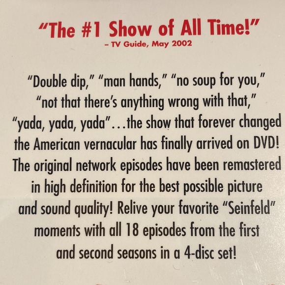 Seinfeld season 1 and 2 18 episodes 4 discs set - Picture 3 of 10